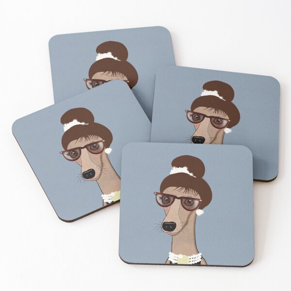 Item preview, Breakfast at Tiffany’s whippet  designed and sold by ellealsopaints.