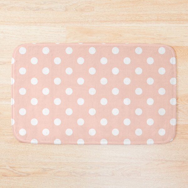 Item preview, White polka dots on peach background designed and sold by RishabhArts1.