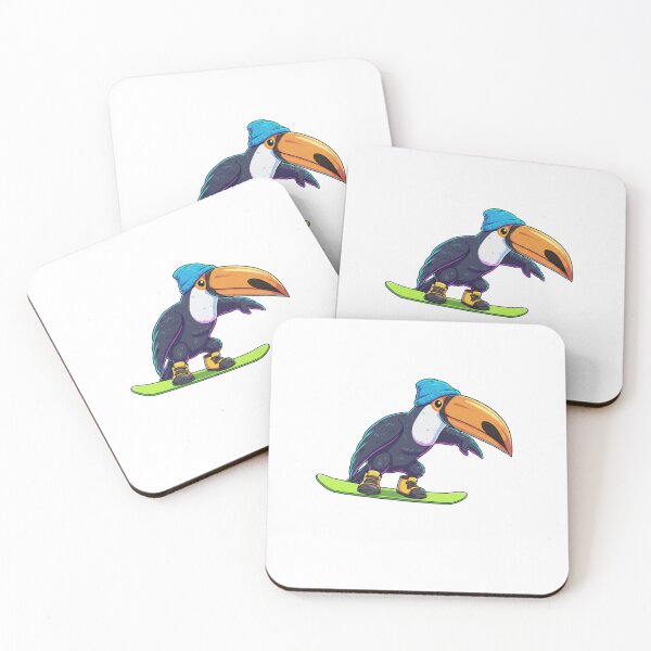 Item preview, Snowboarding Toucan — Cool Tropical Bird in Winter Beanie Graphic Illustration designed and sold by Colorful-Garden.