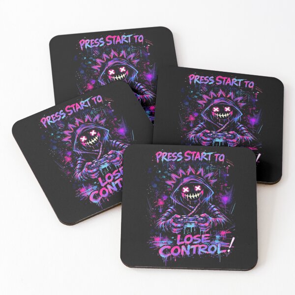 Item preview, Press Start to Lose Control – Neon Glitch Gamer Art designed and sold by EdgeDrip.