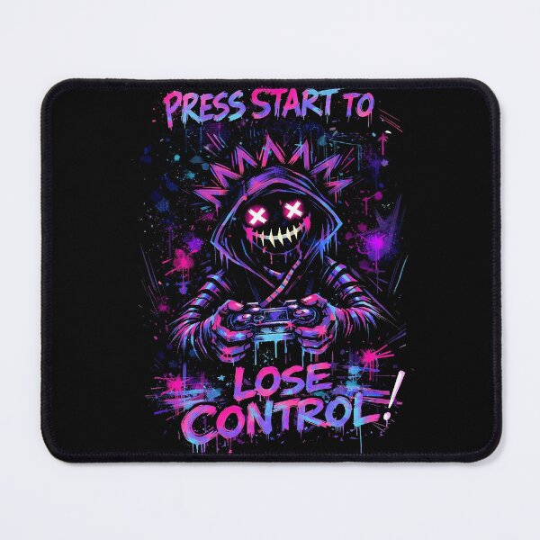 Item preview, Press Start to Lose Control – Neon Glitch Gamer Art designed and sold by EdgeDrip.
