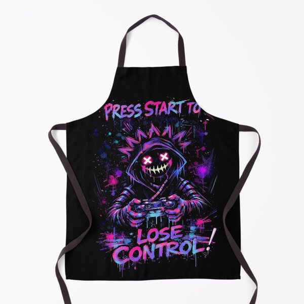 Item preview, Press Start to Lose Control – Neon Glitch Gamer Art designed and sold by EdgeDrip.