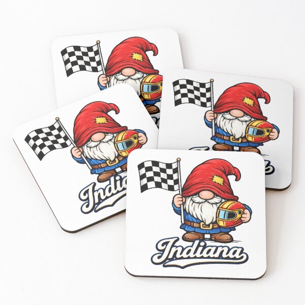 Item preview, Racing Gnome Indiana Checkered Flag Illustration designed and sold by Moriarty's Digital Visions.