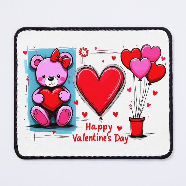 Item preview, Valentine teddy bear with balloons designed and sold by hobikeyfimartdijital.