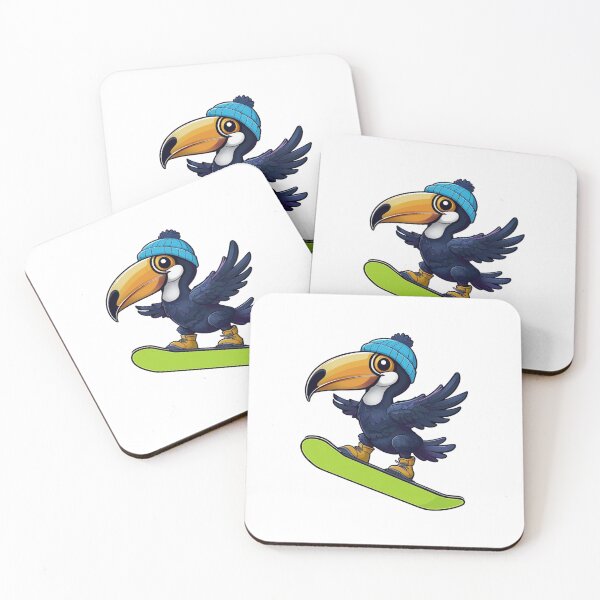 Item preview, Snowboarding Toucan — Cool Tropical Bird in Winter Beanie Graphic Illustration designed and sold by Colorful-Garden.