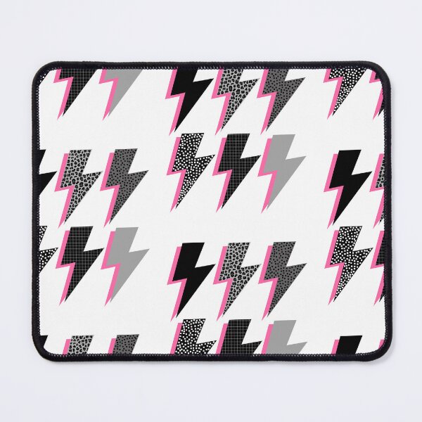 Item preview, Black and Grey Lightning with Pink Shadow  designed and sold by OneThreeSix.