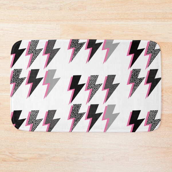 Item preview, Black and Grey Lightning with Pink Shadow  designed and sold by OneThreeSix.