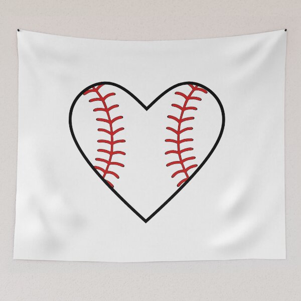 Item preview, Baseball Lover Heart designed and sold by Sartoris Art.