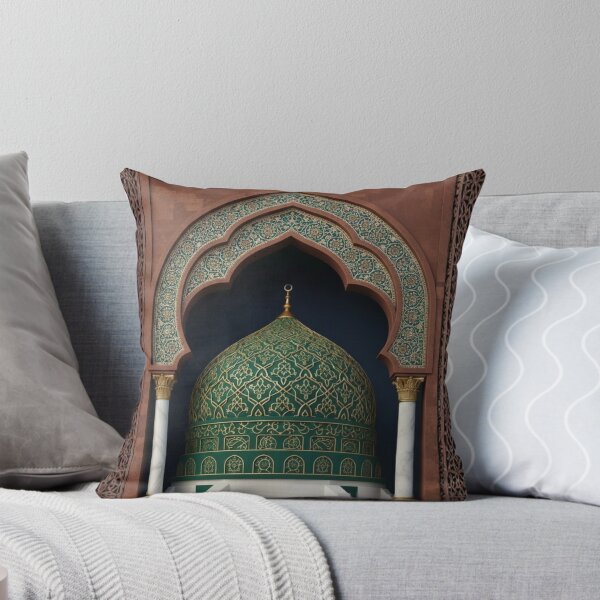Item preview, Emerald Islamic Arch & Golden Geometric Dome Art (V.2) designed and sold by D-Islamic.