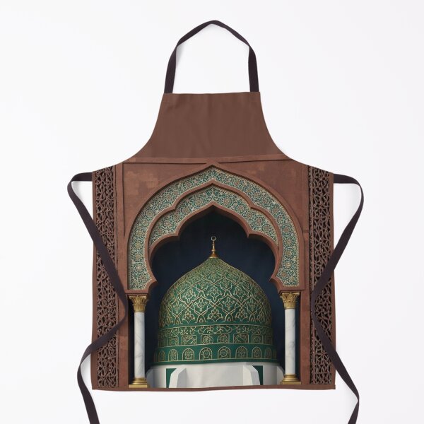 Item preview, Emerald Islamic Arch & Golden Geometric Dome Art (V.2) designed and sold by D-Islamic.