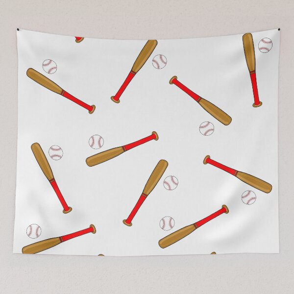 Item preview, Red Baseball Bats And Balls designed and sold by Sartoris Art.