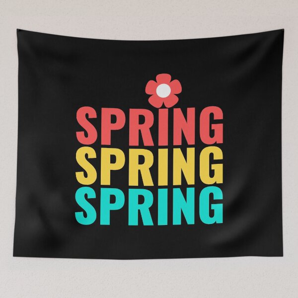 Item preview, Spring Spring Spring - Bold Colorful Repeating Text Typography  designed and sold by Shape Snip Studio.