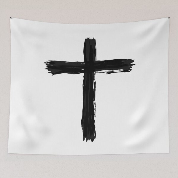 Item preview, Christian Cross Minimalist Brush Stroke Faith Design designed and sold by Pastor Reeves Studio.