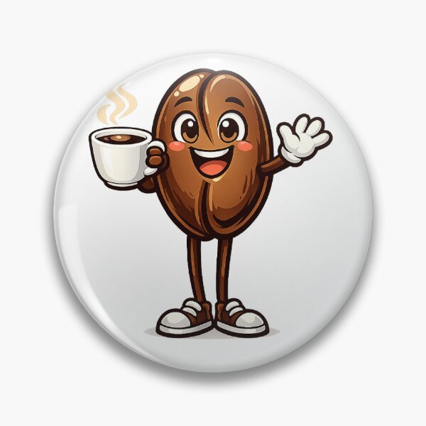 Item preview, Happy Coffee Bean Character Illustration designed and sold by It's Bro Brand ★ ★ ★ ★ ★.