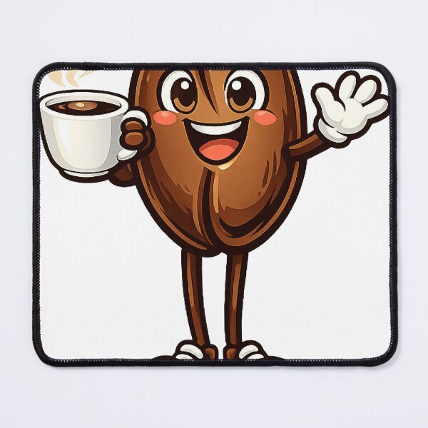 Item preview, Happy Coffee Bean Character Illustration designed and sold by It's Bro Brand ★ ★ ★ ★ ★.