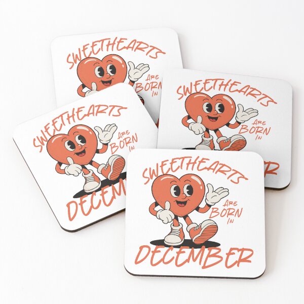 Item preview, Sweethearts Are Born in December – Cute Retro Heart Birthday Design designed and sold by TipTop GFX.