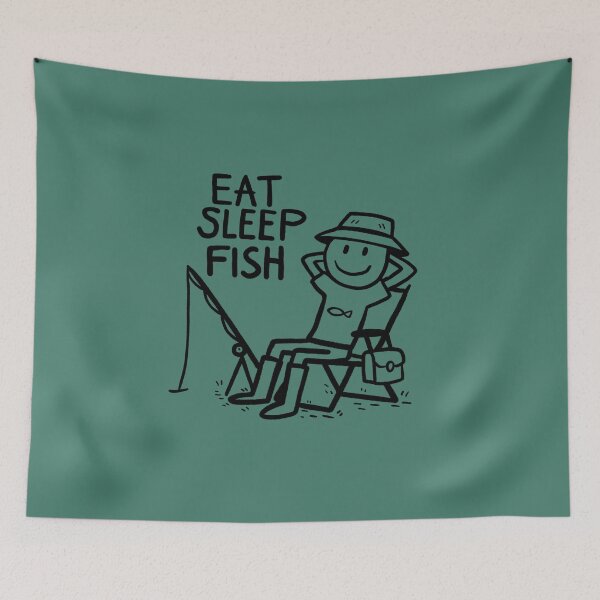 Item preview, Eat Sleep Fish - Funny Fishing Gift designed and sold by FunnehGacha.
