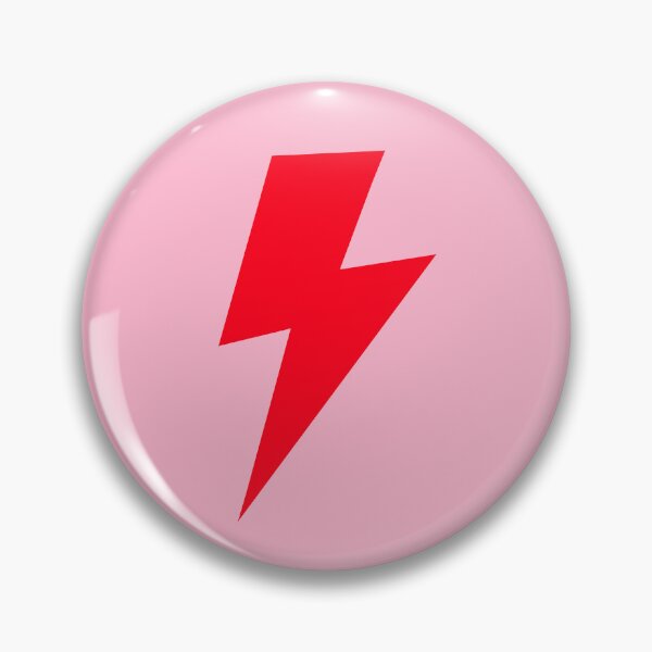 Item preview, Bold Red Lightning Bolt on Pink designed and sold by OneThreeSix.