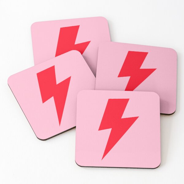 Item preview, Bold Red Lightning Bolt on Pink designed and sold by OneThreeSix.