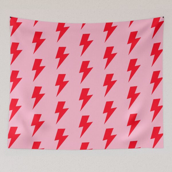 Item preview, Bold Red Lightning Bolt on Pink designed and sold by OneThreeSix.