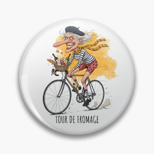 Item preview, Tour De Fromage Funny French Cycling Cheese And Wine Parody designed and sold by MTJ-Mushrooms.