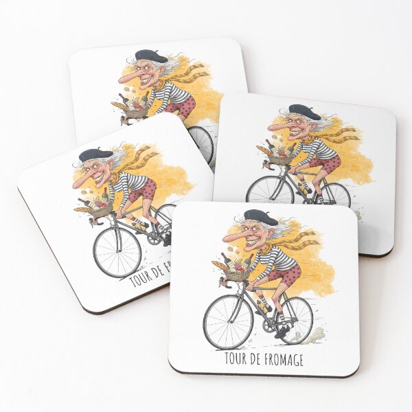 Item preview, Tour De Fromage Funny French Cycling Cheese And Wine Parody designed and sold by MTJ-Mushrooms.