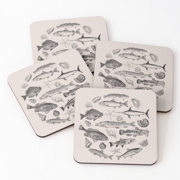 Item preview, Fish and Shells designed and sold by Mad March Hares.