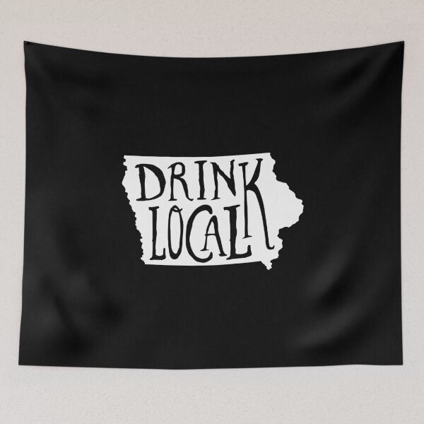 Item preview, Drink Local Iowa State Outline Craft Beer designed and sold by graf1k.