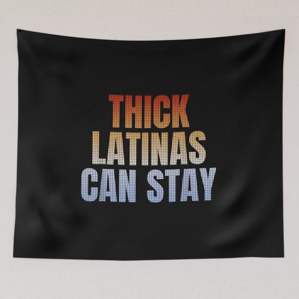 Item preview, Thick Latinas Can Stay Retro Halftone Typography Latin Pride Empowerment Art designed and sold by PonyRoniku.