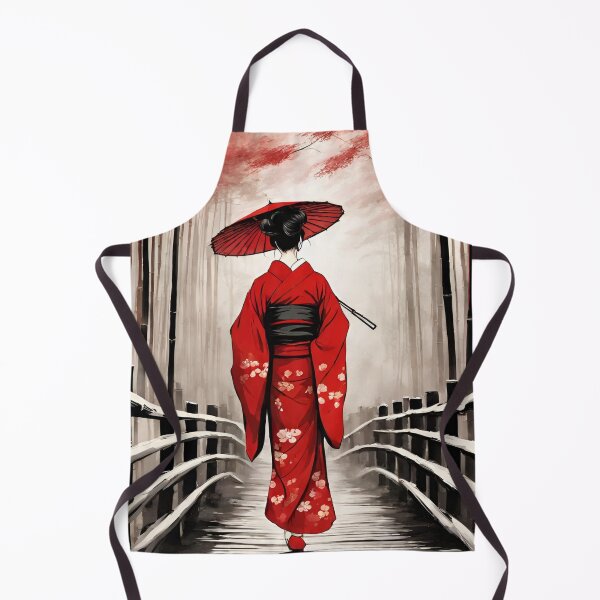 Item preview, Geisha, Asian woman, walking in a mystic Japanese woods, on a bridge designed and sold by Coolparrotgirl.