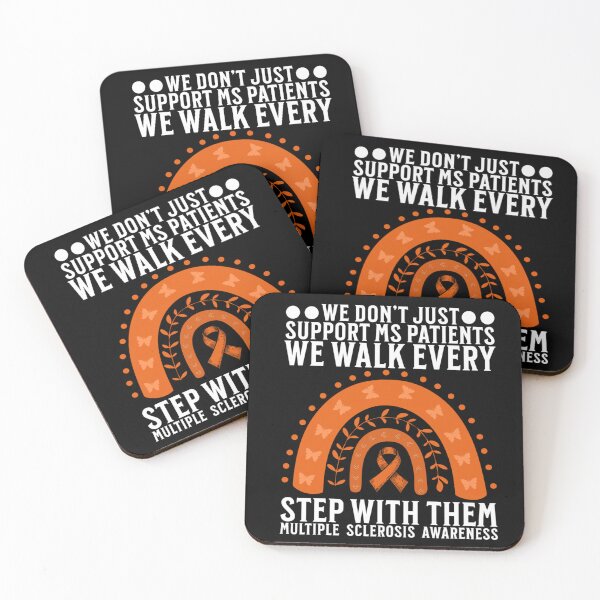 Item preview, Multiple Sclerosis Awareness We Walk Every Step With Them Rainbow Ribbon designed and sold by PonyRoniku.