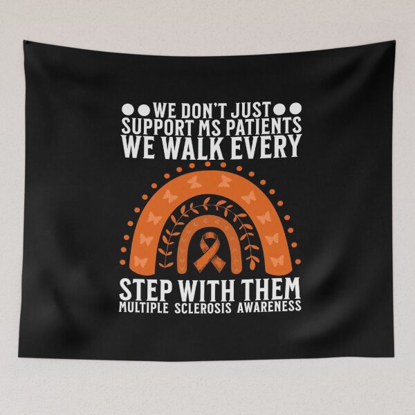 Item preview, Multiple Sclerosis Awareness We Walk Every Step With Them Rainbow Ribbon designed and sold by PonyRoniku.