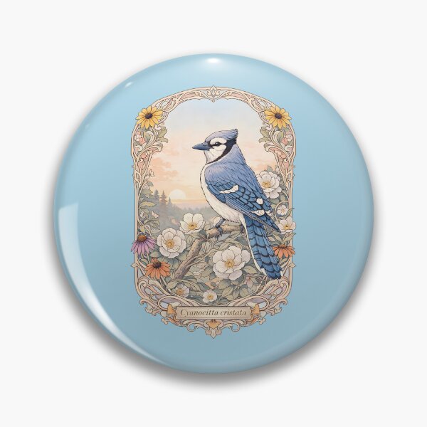 Artikelvorschau, Heritage Maximalism Blue Jay Jugendstil-Naturdruck entworfen und verkauft von BorgSpareParts.