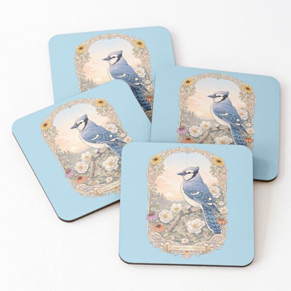 Artikelvorschau, Heritage Maximalism Blue Jay Jugendstil-Naturdruck entworfen und verkauft von BorgSpareParts.