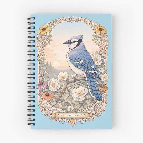 Artikelvorschau, Heritage Maximalism Blue Jay Jugendstil-Naturdruck entworfen und verkauft von BorgSpareParts.