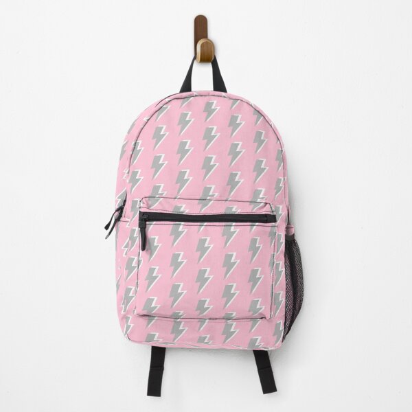 Item preview, Grey and White Lightning Bolts on Pink  designed and sold by OneThreeSix.