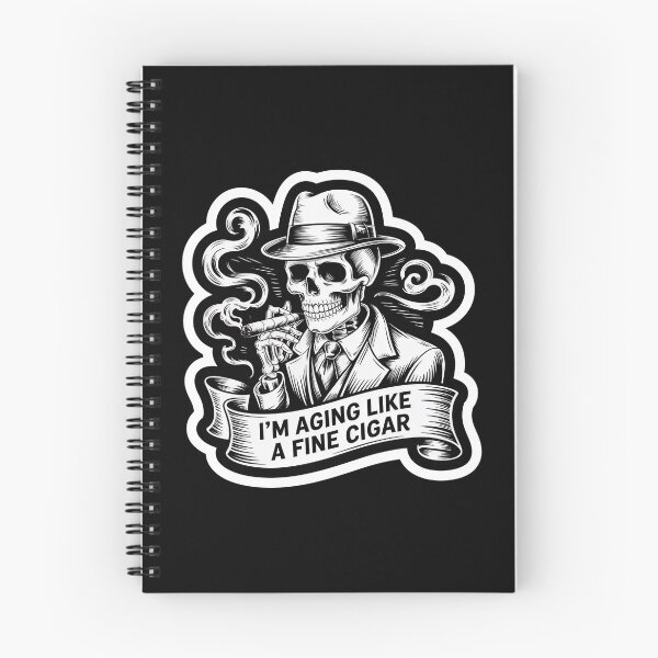 Item preview, I'm Aging Like A Fine Cigar Sketch Skull Sticker designed and sold by Vintage Shapes.