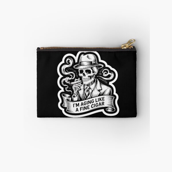 Item preview, I'm Aging Like A Fine Cigar Sketch Skull Sticker designed and sold by Vintage Shapes.