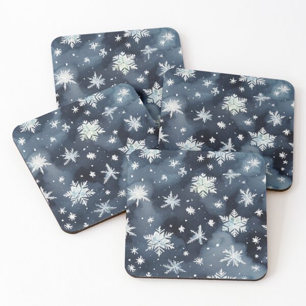 Item preview,  Snowflakes Falling Watercolor Seamless Winter Pattern designed and sold by sana designer.