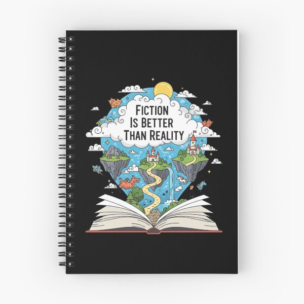 Item preview, Fiction Is Better Than Reality Design For Book Lover  designed and sold by Thread&Fable.