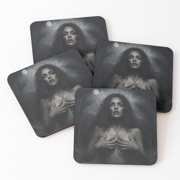 Item preview, Moonlit Forest Fear – Dark Fantasy Vulnerability Art designed and sold by ShadeScapeArt.