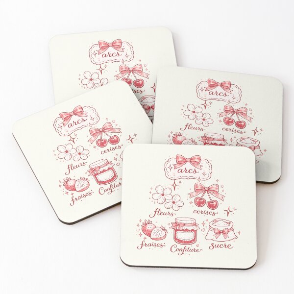 Item preview, Strawberries Bows Cherries Jam Fraises Confiture French designed and sold by SunfullyYours.