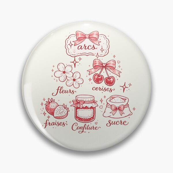 Item preview, Strawberries Bows Cherries Jam Fraises Confiture French designed and sold by SunfullyYours.