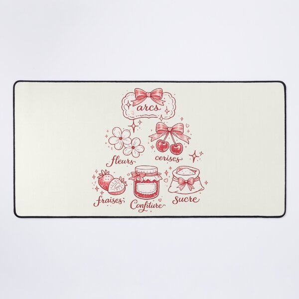 Item preview, Strawberries Bows Cherries Jam Fraises Confiture French designed and sold by SunfullyYours.
