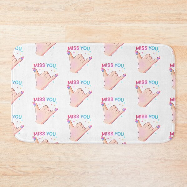 Item preview, Miss You Shaka Hand Gesture Pink Pastel Aesthetic Trendy Sticker Design designed and sold by DreamsMRC.