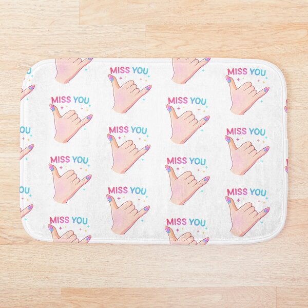 Item preview, Miss You Shaka Hand Gesture Pink Pastel Aesthetic Trendy Sticker Design designed and sold by DreamsMRC.