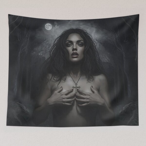Item preview, Moonlit Forest Fear – Dark Fantasy Vulnerability Art designed and sold by ShadeScapeArt.