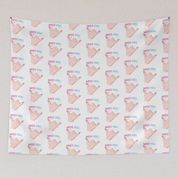 Item preview, Miss You Shaka Hand Gesture Pink Pastel Aesthetic Trendy Sticker Design designed and sold by DreamsMRC.