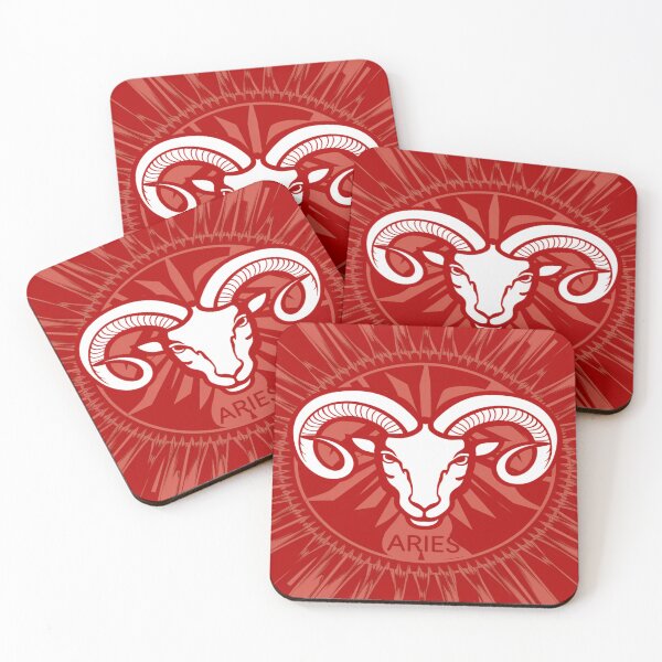 Item preview, Bold Aries Ram Burst | Fiery Red Zodiac Energy Art designed and sold by Midnight Veil Designs.