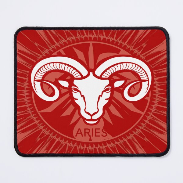 Item preview, Bold Aries Ram Burst | Fiery Red Zodiac Energy Art designed and sold by Midnight Veil Designs.
